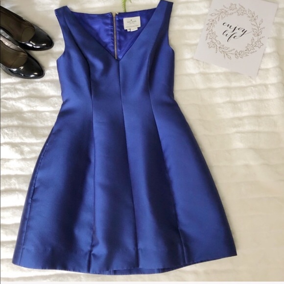 kate spade Dresses & Skirts - Kate Spade Blue Structured Silk Blend Mini Dress